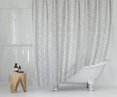 Casabueno Douchegordijn Anti Schimmel – Marmer - Inclusief ringen – Waterdicht - Polyester - Douchegordijn 120x200 cm
