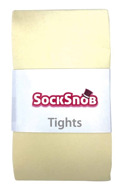 Dames 80 denier ondoorzichtige effen gekleurde panty's - Room