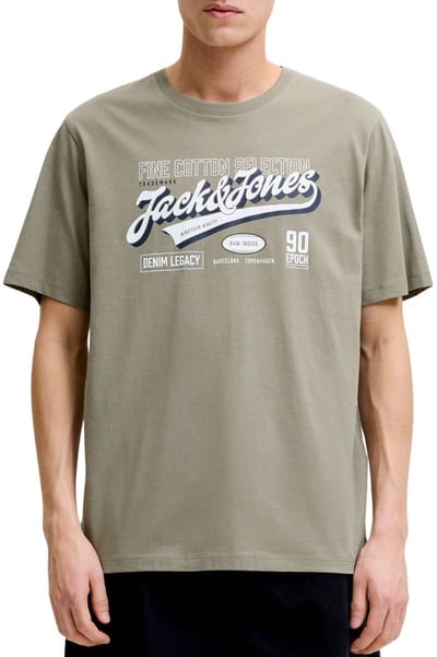 JACK & JONES- JJELOGO TEE SS O-NECK 2 COL AW26 SN - Heren - T-shirt