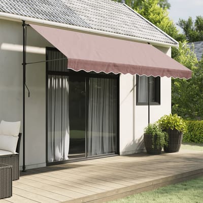 vidaXL - Vervangingsdoek - voor - luifelrok - gestreept - 350 - cm - bruin