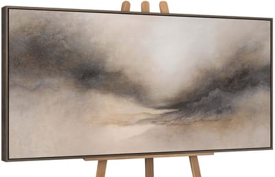 Canvas schilderij handgeschilderd misty morning abstract – YS-Art Gallery – Luxe wanddecoratie voor woonkamer – Modern schilderij voor slaapkamer en hal