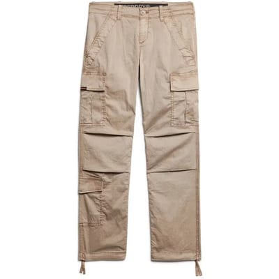 Superdry - Rechte cargobroek met lage taille - Dames - Broeken