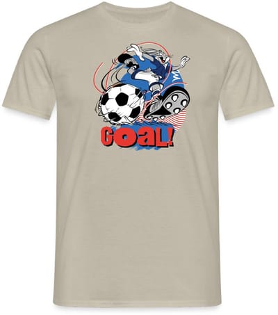 Looney Tunes Bugs Bunny Voetbal Ontwerp Goal! Mannen T-shirt