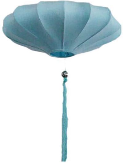 Fine Asianliving Chinese Lampion Lichtblauw Zijde D50xH25cm
