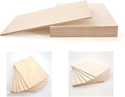 Multiplexplaat Berken - Houten Plaat Multiplex - Houtbewerking Knutselen - B/BB Kwaliteit - 80 x 50 cm - Natuurlijk