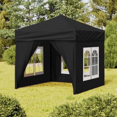 Opvouwbare Partytent - Feesttent Paviljoen - Buitenfeesten Organiseren - UV- en Waterafstotend - 2 x 2 Meter - Zwart