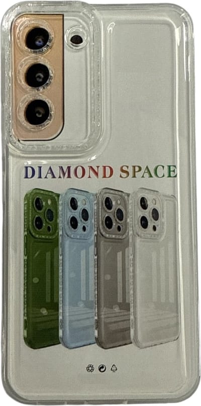 Diamond Space Telefoonhoesje met Camera Bescherming voor Samsung Galaxy S21 FE - FuturiQ - Transparant