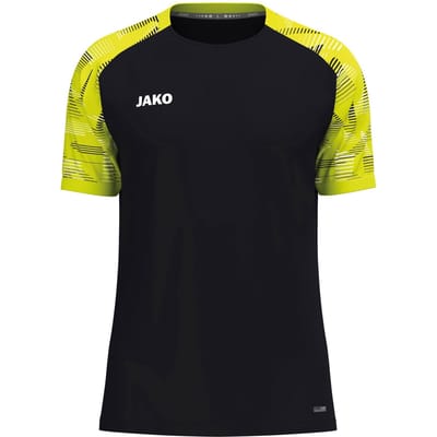 JAKO T-shirt Sonic zwart/fluogeel kindermaten 6126k-819