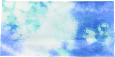 Haarsoires Haarband Stof 11cm - Tie Dye Patroon – Blauw Groen