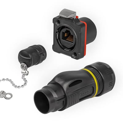 Waterdichte Industriële RJ45 Connector IP67 Netwerkstekker voor Hoge Snelheid