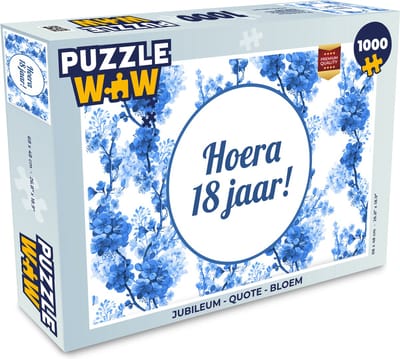 Puzzel Jubileum - Quote - Bloem - Legpuzzel - Puzzel 1000 stukjes volwassenen