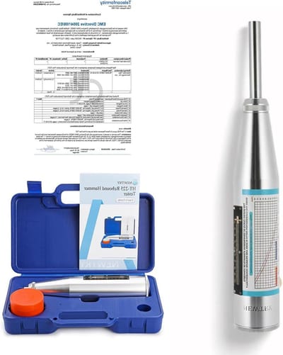 Beton Hamer Tester - Veerkracht Meter - Beton Sterkte Testen - Hoge Nauwkeurigheid - 10-60Mpa - Zwart