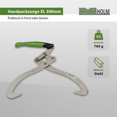 Handpaktang XL 300mm Paktang Handhaak Sappie Houten grijper Lifter