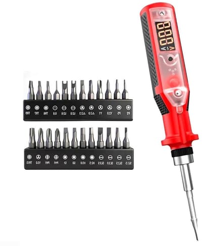 Digitale Spanningsmeter - Stroommeter Pen - Elektra Controleren - Contactloos Meten - 25 Stuks - Zwart