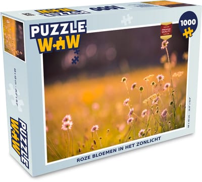 Puzzel Bloemen - Licht - Roze - Legpuzzel - Puzzel 1000 stukjes volwassenen