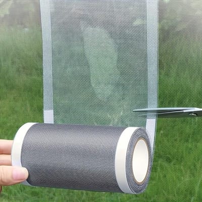 Waterdichte Reparatierol voor Horren, Zelfklevend Gaas voor Ramen & Deuren, Scheurvaste Kleeffilm met Sterke Hechting, Reparatie Muggenhor
