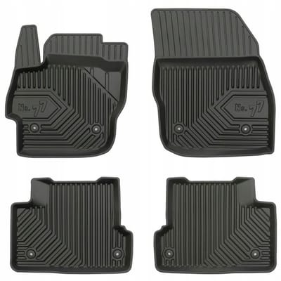 Frogum No.77 Luxe Rubberen Automatten Set - Geschikt voor MAZDA 3 II (2008-2013) - 4-delig - Perfecte Pasvorm - Geurloos TPE - 4 cm Hoge Rand - Zwart