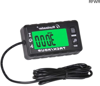 RFWR® Digitale toerenteller voor kleine motoren - groot LCD display met RPM-waarschuwing