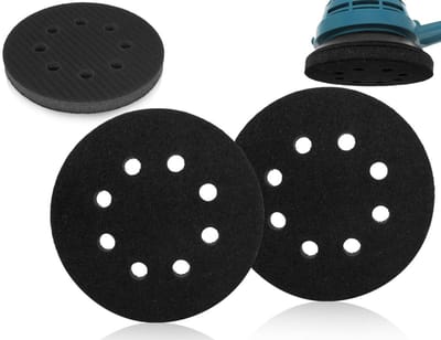 Zachte Schuurdiscs 125mm voor Schuurmachines - Vervangende Pads met 8 Gaten, Ideaal voor Schuren en Polijsten