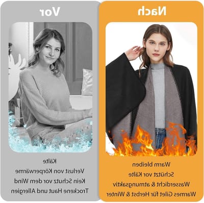 Stijlvolle Dames Gebreide Poncho Cape, Omkeerbare Wintercape, Geprinte Geruite Gebreide Deken, Bohemian Geometrisch Design