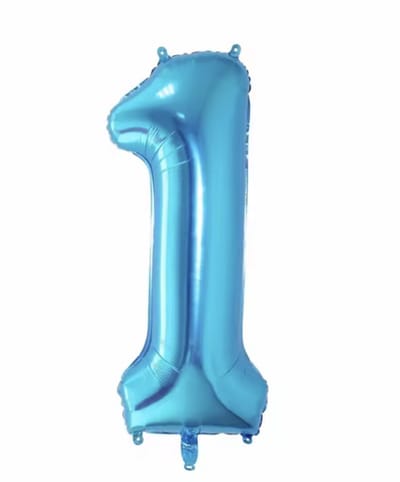 New Age Devi - Cijferballon - Folieballon - 70cm - Blauw - Cijfer 1