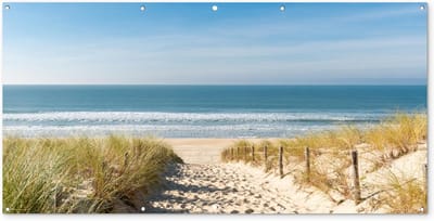 Tuinposter XXL - Buitenposter Decoratie - Tuin Aankleden - Weerbestendig PVC - 200x100 cm - Strand