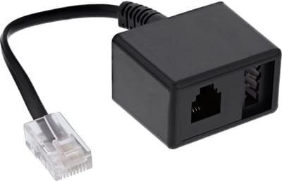 InLine® TAE adaptor cable RJ45 male to TAE-N & RJ11 female