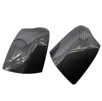 Dailygoods- Autospiegelschalen 2 Stuks - Koolstofvezel/Glanzend Zwart - Compatibel met Ford Focus 2005-2008 - ABS Materiaal - Onderdeelnummer FD4247424/FD4247423 - Spiegelbehuizing