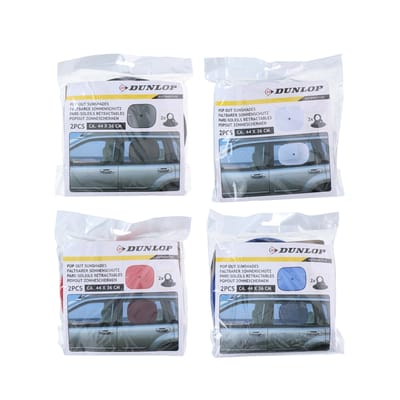 Dunlop zonnescherm 44 x 36 cm 2 stuks assorti