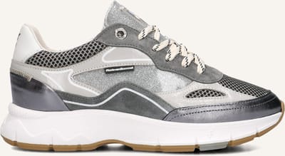 Floris Van Bommel Sfw-10101 Sneakers - Leer - Dames - Zilverkleurig - Maat 41
