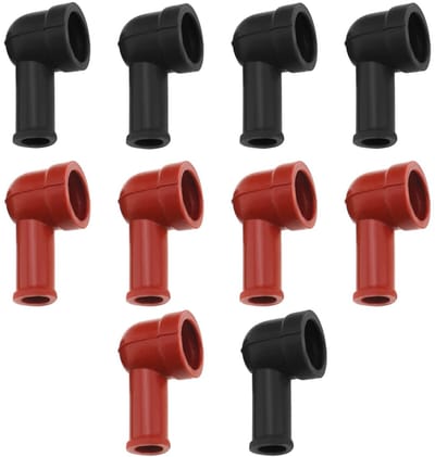 Solidchoice - 10 Stuks Batterij Terminal Isolerende Rubber Beschermer in Zwart en Rood