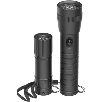 Hama LED-Taschenlampe FL-DUO, mit Batterien, Aluminium, 2er-Set 00228612 Zaklamp