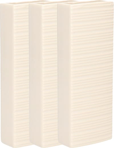 Gerimport Waterverdamper - 3x - warm wit - keramiek - 400 ml - radiatorbak luchtbevochtiger - 7,4 x 18,6 cm
