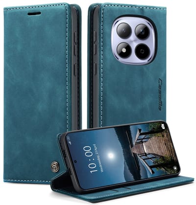 CaseMe Hoesje - Geschikt voor Xiaomi Redmi Note 15 Pro 5G Hoesje - CaseMe 013 Book Case - Blauw