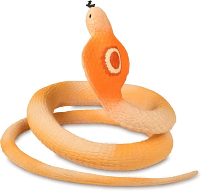 Rubberen Cobra - Slangen Speelgoed - Grappen Uithalen - Levensecht Ontwerp - 100 cm - Oranje