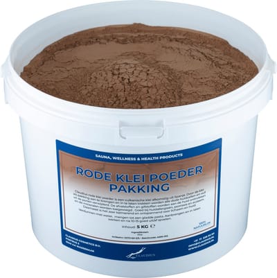 Rode klei poeder pakking 5 kg - 100% natuurlijk - voor klei masker en lichaamspakking