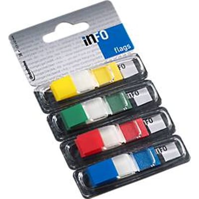 Info page markers - blister met 4 x 36 vel - 12.5x43mm - blauw, rood, geel, groen - IN-7727-82