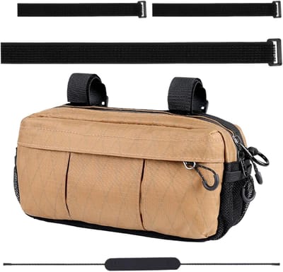 Fiets Frame Tas - Waterdichte Fietstas - Fietsen Opbergen - Ergonomisch Ontwerp - 2.5 Liter Capaciteit - Bruin