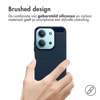 imoshion Hoesje - Geschikt voor Xiaomi Redmi 15C (5G) - Brushed Backcover - Donkerblauw