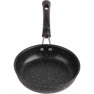 Koekenpan van roestvrij staal met ergonomische handgreep, snelle, gelijkmatige geleiding en antiaanbaklaag. 16cm/6.3in
