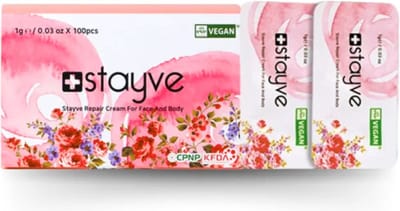 Stayve Herstellende Crème - Speciaal Voor Na Microneedling / Dermapen - Voor Gezicht En Lichaam 100x 1 g - Herstelt & beschermt - Voorkomt roodheid & schilfering