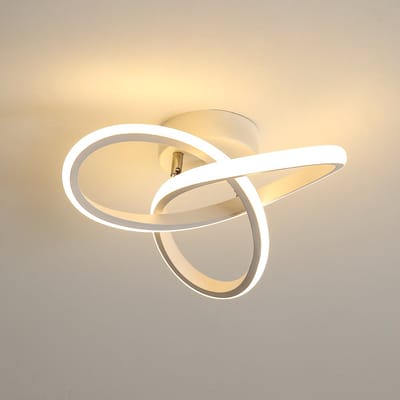 Haobosic - LED Plafondlamp in Klavervorm - Aluminium - 22W Warm Wit 3000K - 25x25 cm - Voor Woonkamer & Slaapkamer