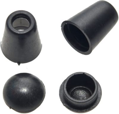 2 koordstoppers - eindstoppers - zwart - voor 4mm koord