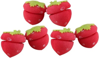 Haarkrulspelden Set - Slaap Krullen - Doe-het-zelf Haarstyling - Warmtevrij Krullen - 12 Stuks - Rood