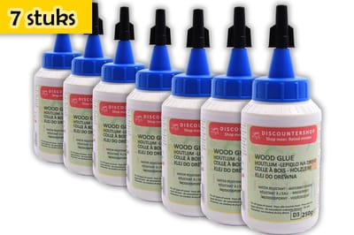 Houtlijm 1750 ml 7 stuks in de verpakking- Montagekit houtlijmen - Lijm voor hout 250 ML per tube