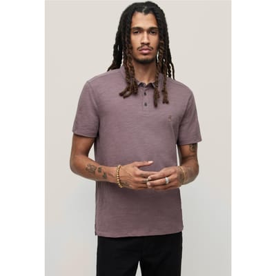 John Varvatos Victor Ss Slub Ctn Polo W Purple Hale Maat: XS | Poloshirts Outlet | Heren | Paars