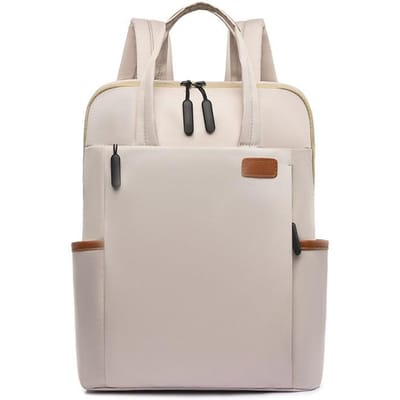 Waterdichte dames zakelijke rugzak mode Oxford student school rugzakken 13,4 inch laptoptas casual reisrugzak mochila ivoor