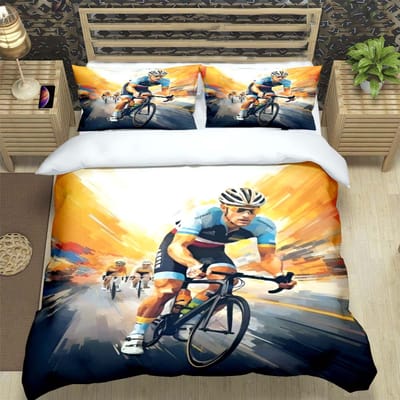 Mode Mountainbike Ttadej Pogacar Print Beddengoed Sets Beddengoed Set Dekbedovertrek Beddekbed Set Beddengoed Set Luxe Cadeau EU Single(135*200cm)3pcs