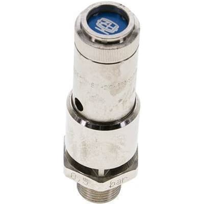 G 3/8'' vernikkeldMessing Vooringesteld Overdrukventiel 0.5 Bar DN 10 - SFL-BN-10-0P5-038