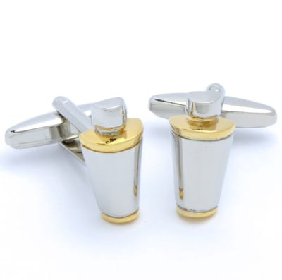 Manchetknopen - Cocktailshakers Goud en Zilver